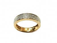 Кольцо с бриллиантовой крошкой, золото 585 III Категория, вес 3.03 г.