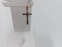 Крест с фианитом, золото 585 IV Категория, вес 1.40 г.