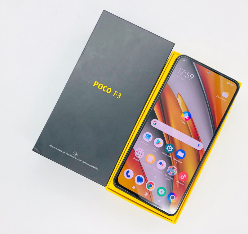 Купить б/у Xiaomi Poco F3 128GB чёрный арт. 37172 - магазин Ало-Ало