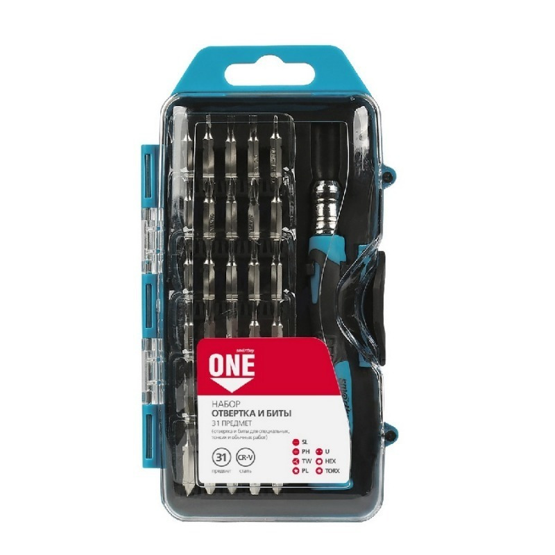 Отвертки с набором бит Smartbuy (31 предмет) SBT-SCBS-31P1
