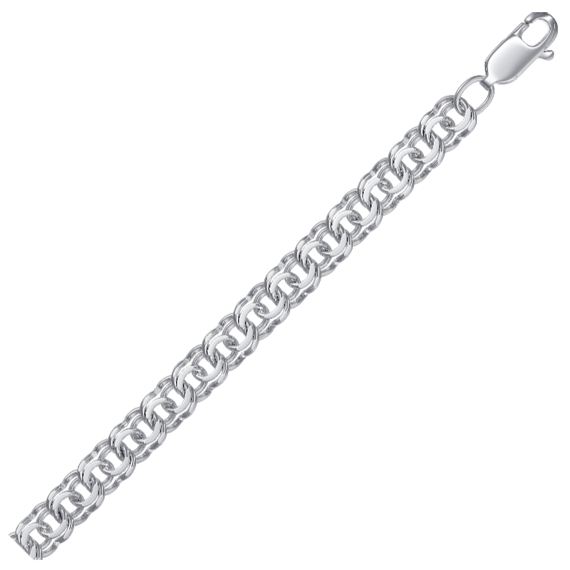 Цепочка Бисмарк ручной с алмазной гранью , серебро 925, вес 29.91 г.