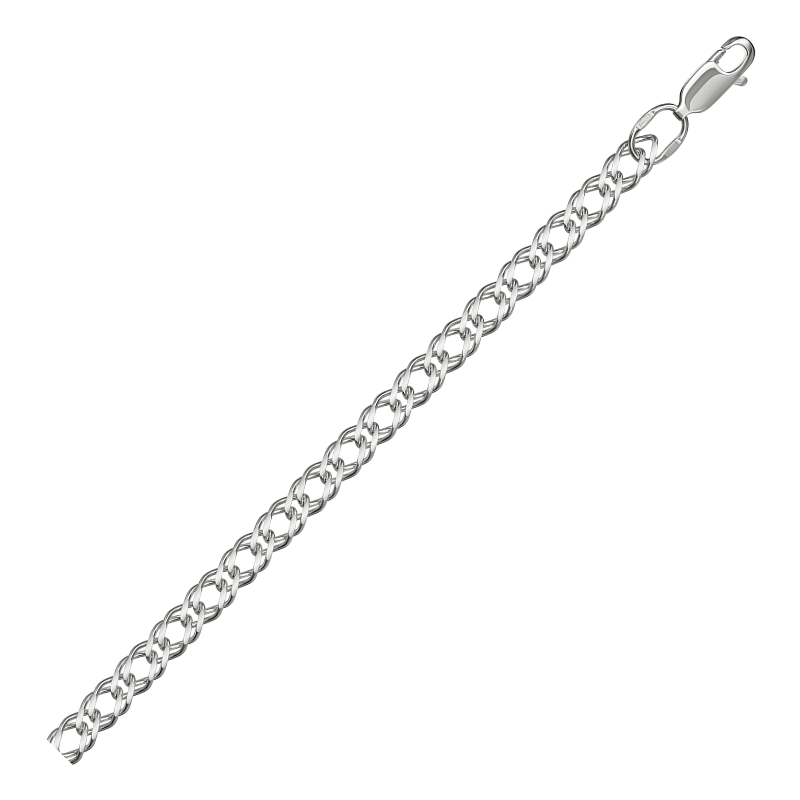 Цепочка Ромб двойной с алмазной гранью , серебро 925, вес 10.92 г.