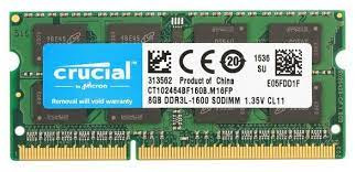 Оперативная память SODIMM Crucial [CT102464BF160B] 8 ГБ
