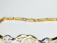 браслет комбинированный, золото 585 II Категория, вес 13.62 г.