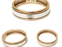 Обручальное кольцо с бриллиантом, золото 585 II Категория, вес 4.48 г.