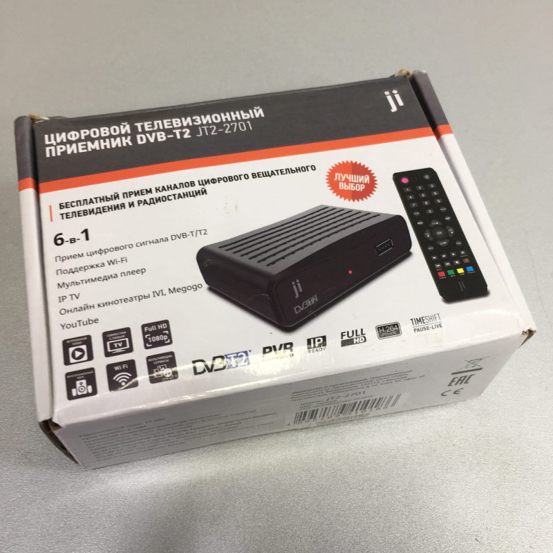 Б/у Цифровой телевизионный приемник DVB-T2 JT2-2701 в Столичный Экспресс цена: 1 190р.