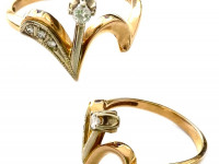 Кольцо с камнями , золото 585 II Категория, вес 2.80 г.